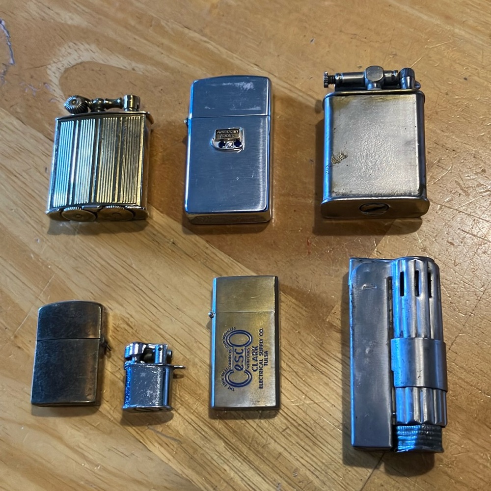 9 piece lot of vintage lighters + 2 free items